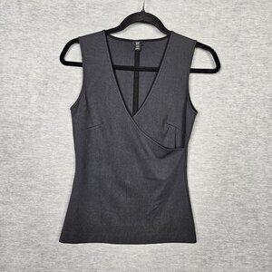 J.crew 365 Black V-neck Wrapped Sleeveless Tops Size XXS